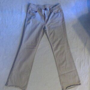 Divided by H&M Womens Light Khaki Cream Beige Color Long Length Bootcut Jeans